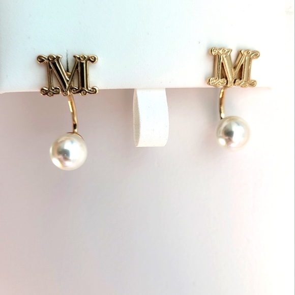 MaxMara logo earring with pearl - Picture 3 of 4